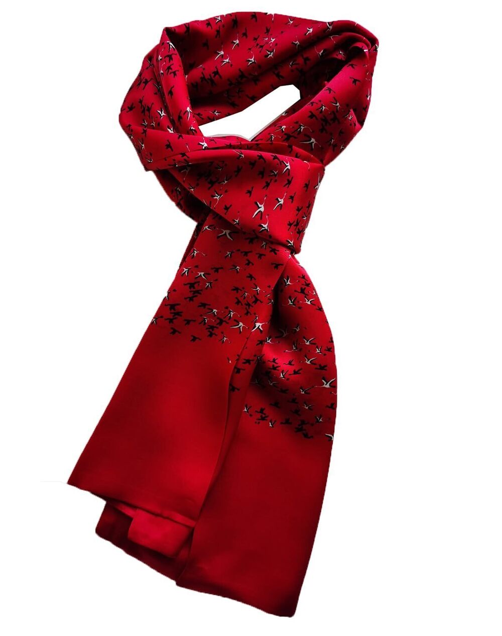 4023 100 Silk Scarf Double Layers Fashion Wrap Neckerchief Formal Business